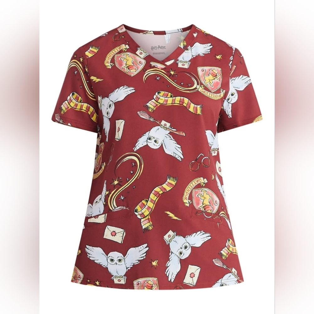 Harry Potter Scrub Gryffindor Top Size Large